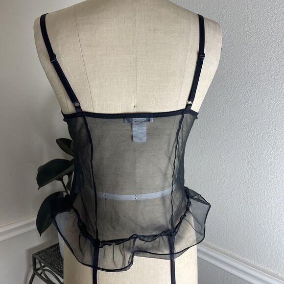 Seductive Wear by Cinema Etoile ,Black ,Tie Front Bustier Garter Corset M - Picture 5 of 7
